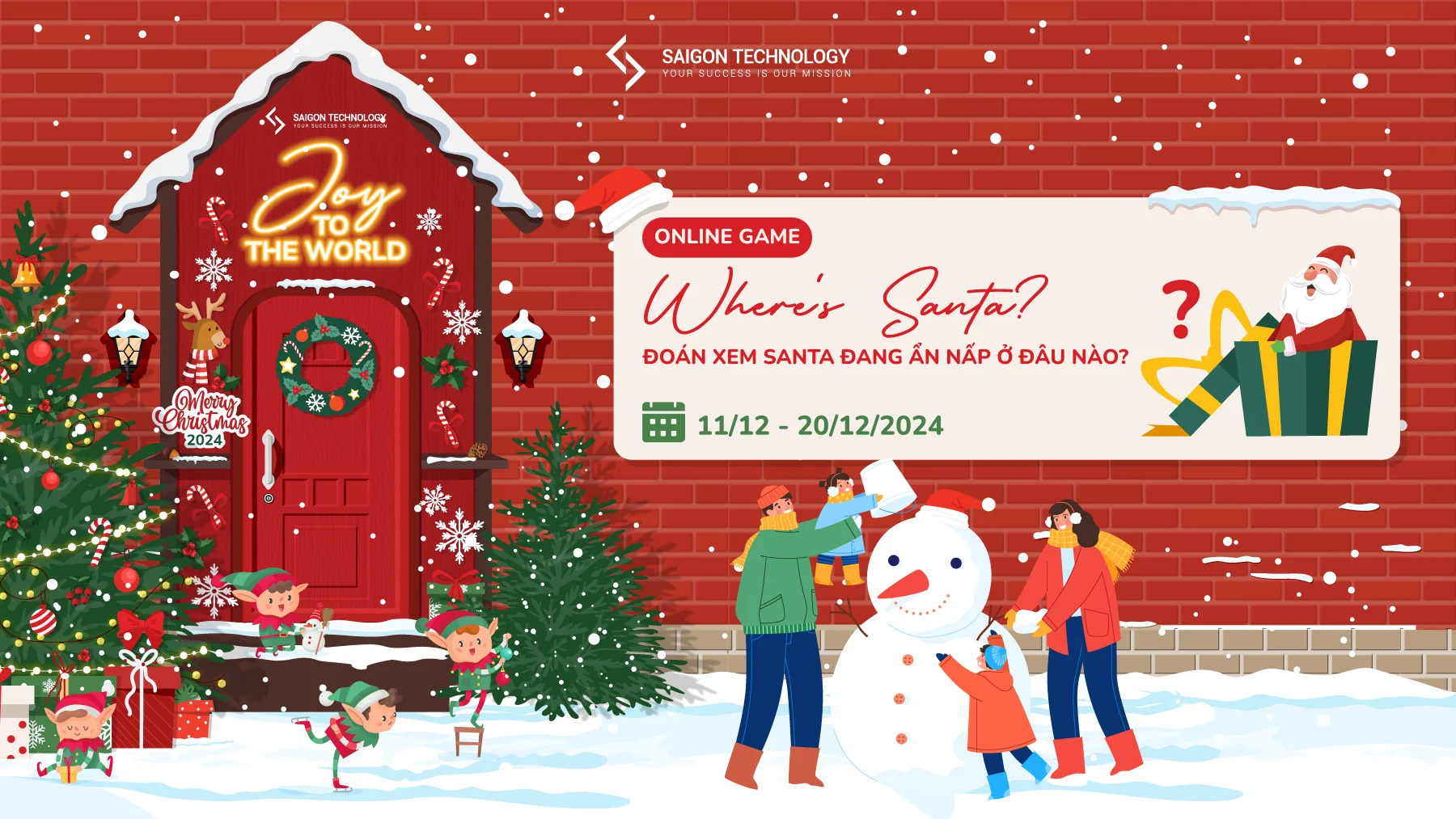 Minigame “Where’s Santa?” - Đoán xem ông già Noel đang ẩn nấp ở đâu nào?