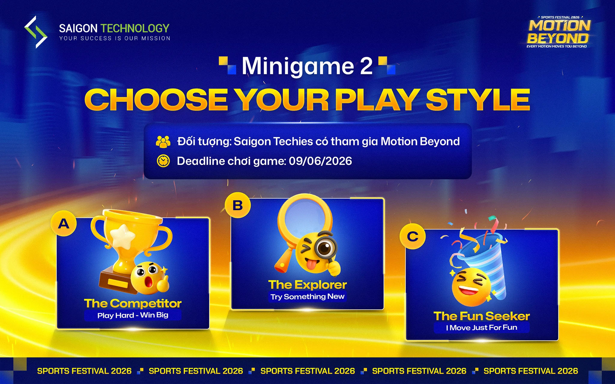 [MOTION BEYOND] MINIGAME 2: CHOOSE YOUR PLAY STYLE!